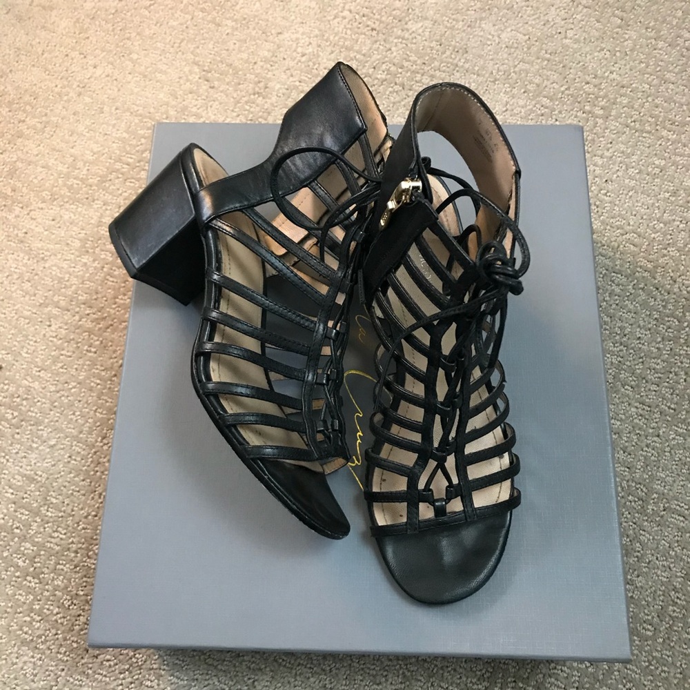 Pour La Victoire Gladiator Heel Lace Up Heel Shoes